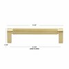 Gliderite Hardware 5-1/16 in. Center to Center Knurled Bar Pull Satin Gold, 5PK 4788-128-SG-5